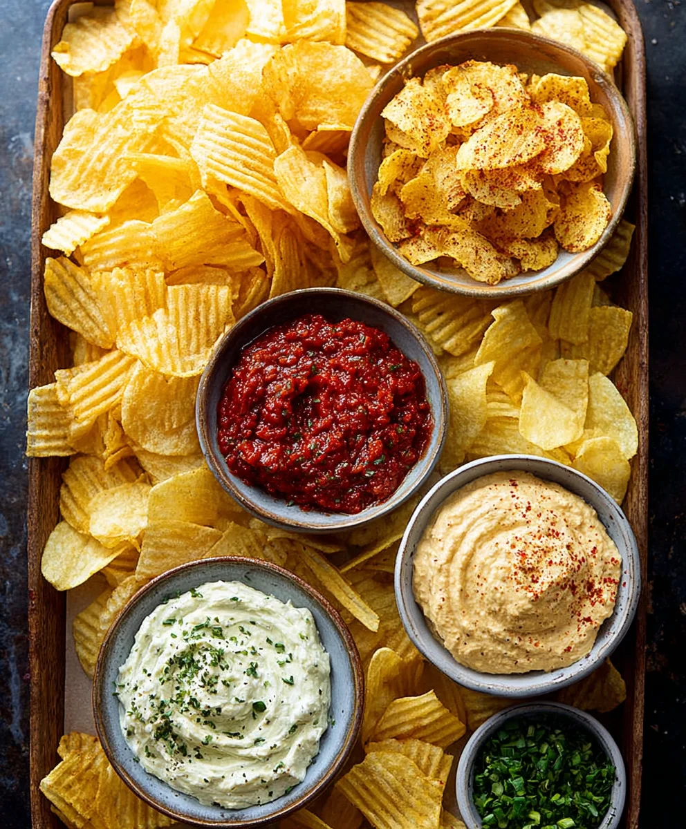 Easy Chips and Dip Platter Recipe - Crowd Pleaser