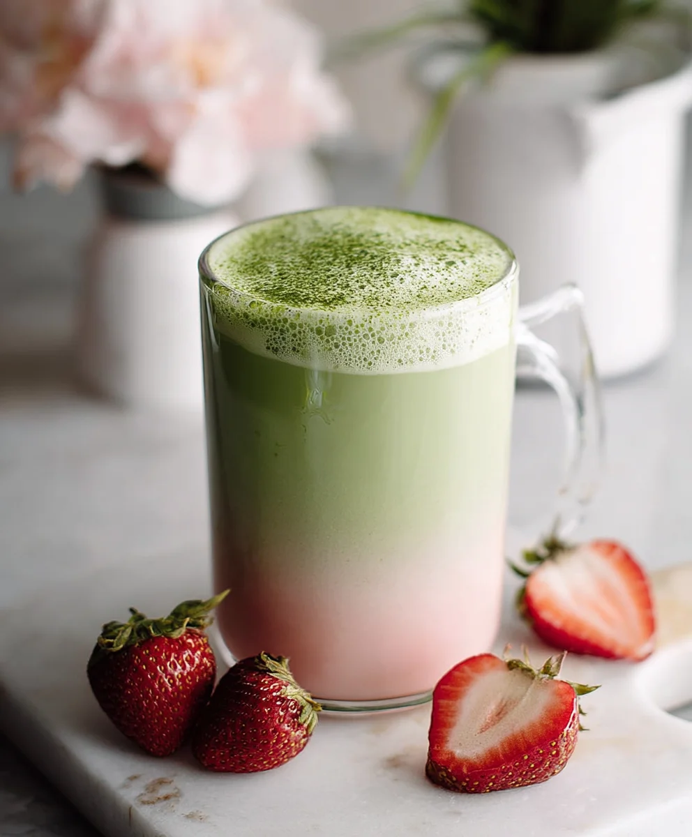 Strawberry Matcha Latte - Delicious & Refreshing Drink