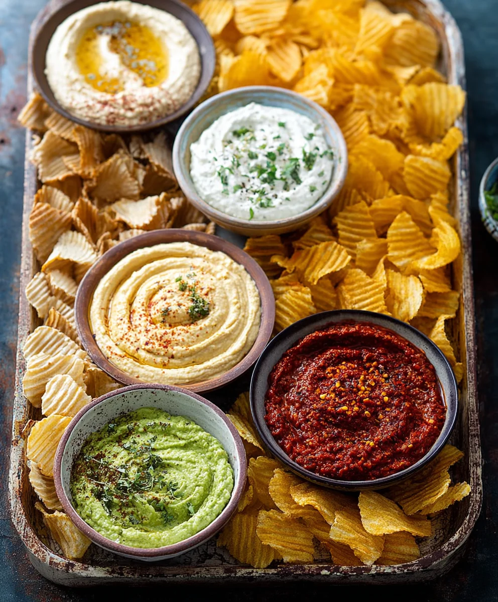 Easy Chips and Dip Platter Recipe - Crowd Pleaser