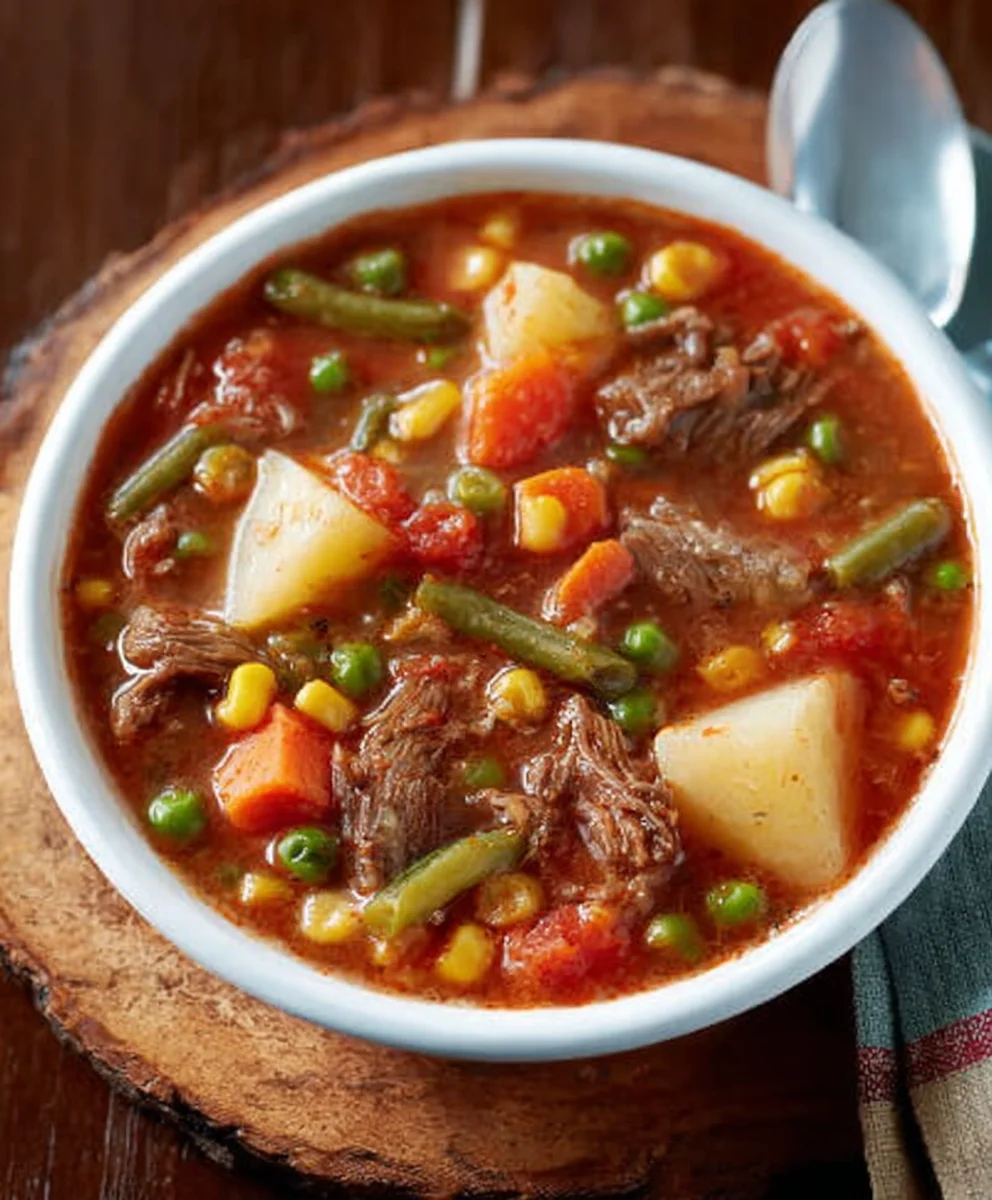 Old-Fashioned Beef Vegetable Soup - Mom's Classic Recipe