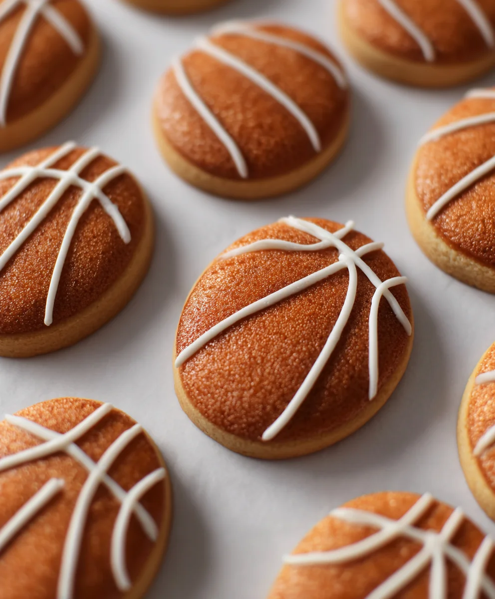Easy Piping Basketball Cookies Recipe-Fun Decorating Ideas