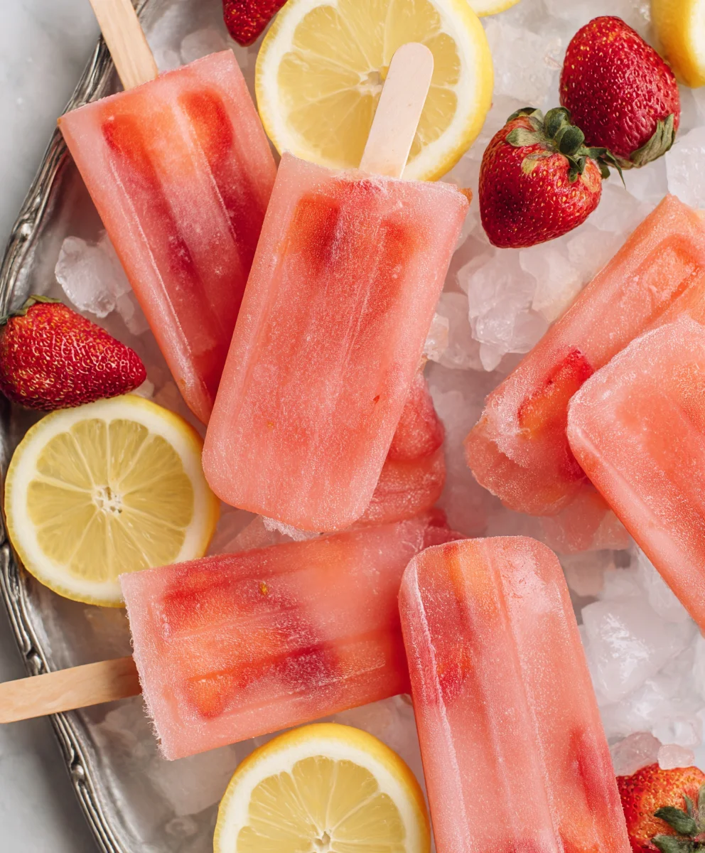 Strawberry Lemonade Popsicles- Refreshing Summer Treat