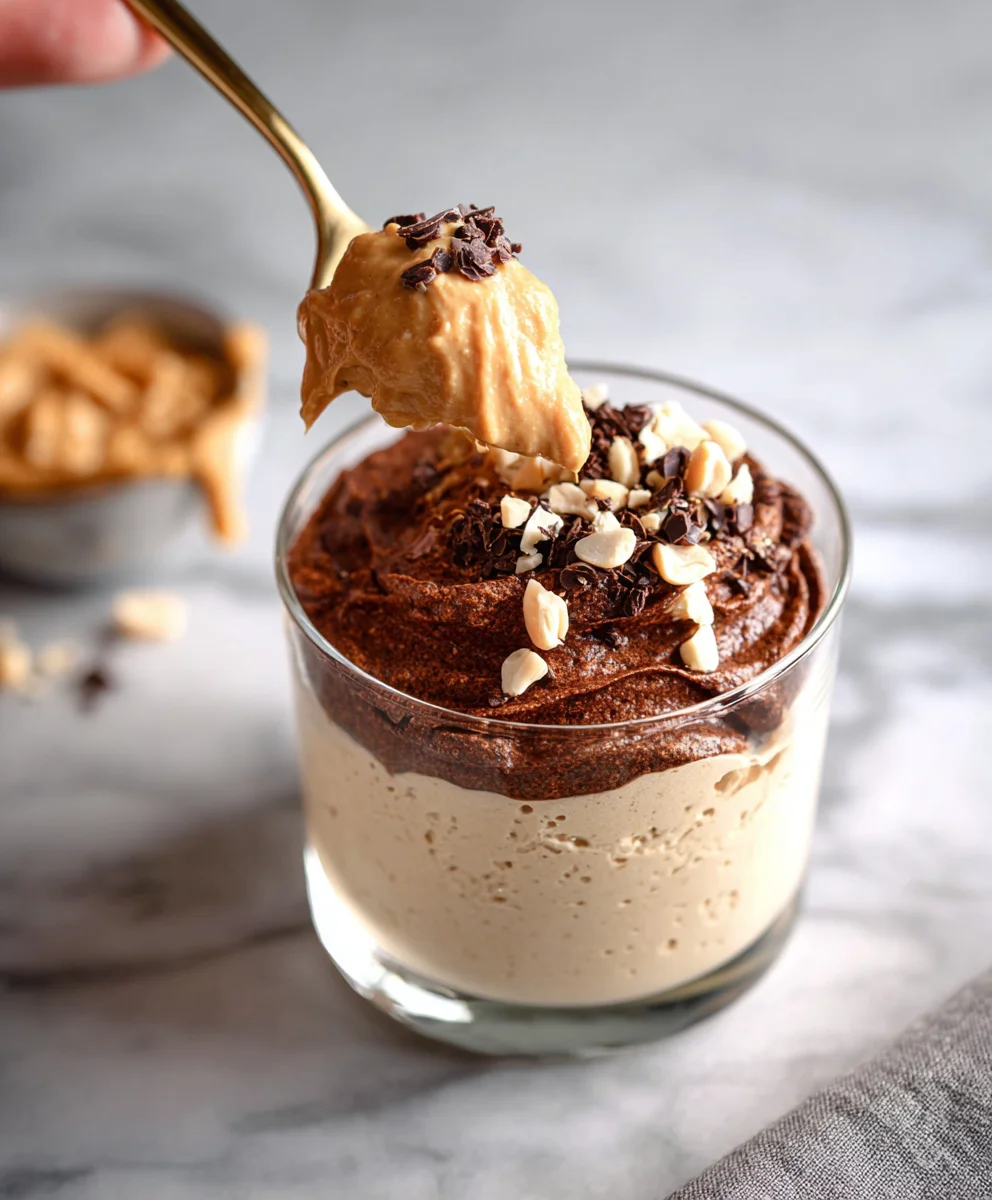 Cottage Cheese Peanut Butter Mousse-Easy Dessert