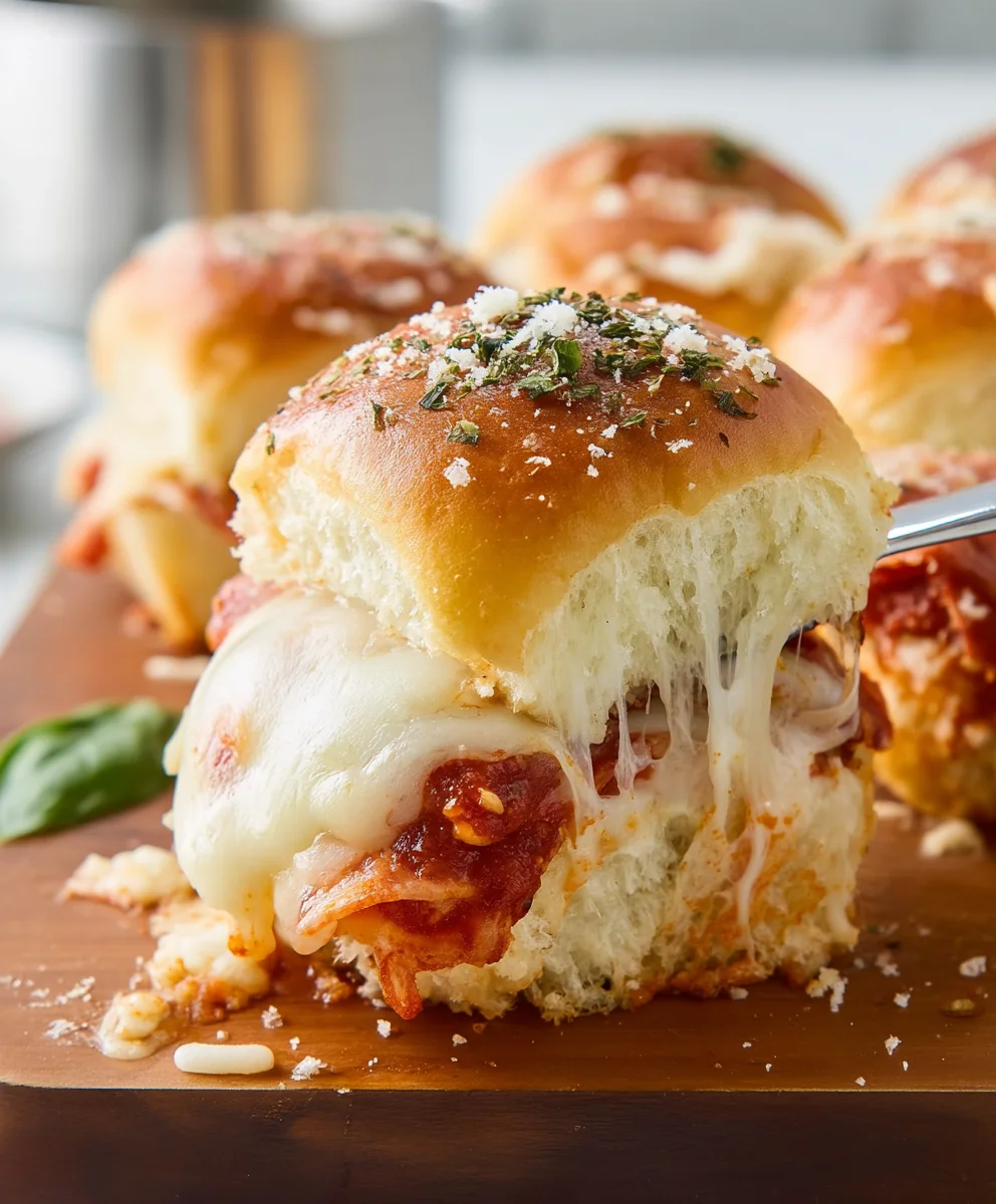 Easy Beef Pizza Sliders-Party Bites