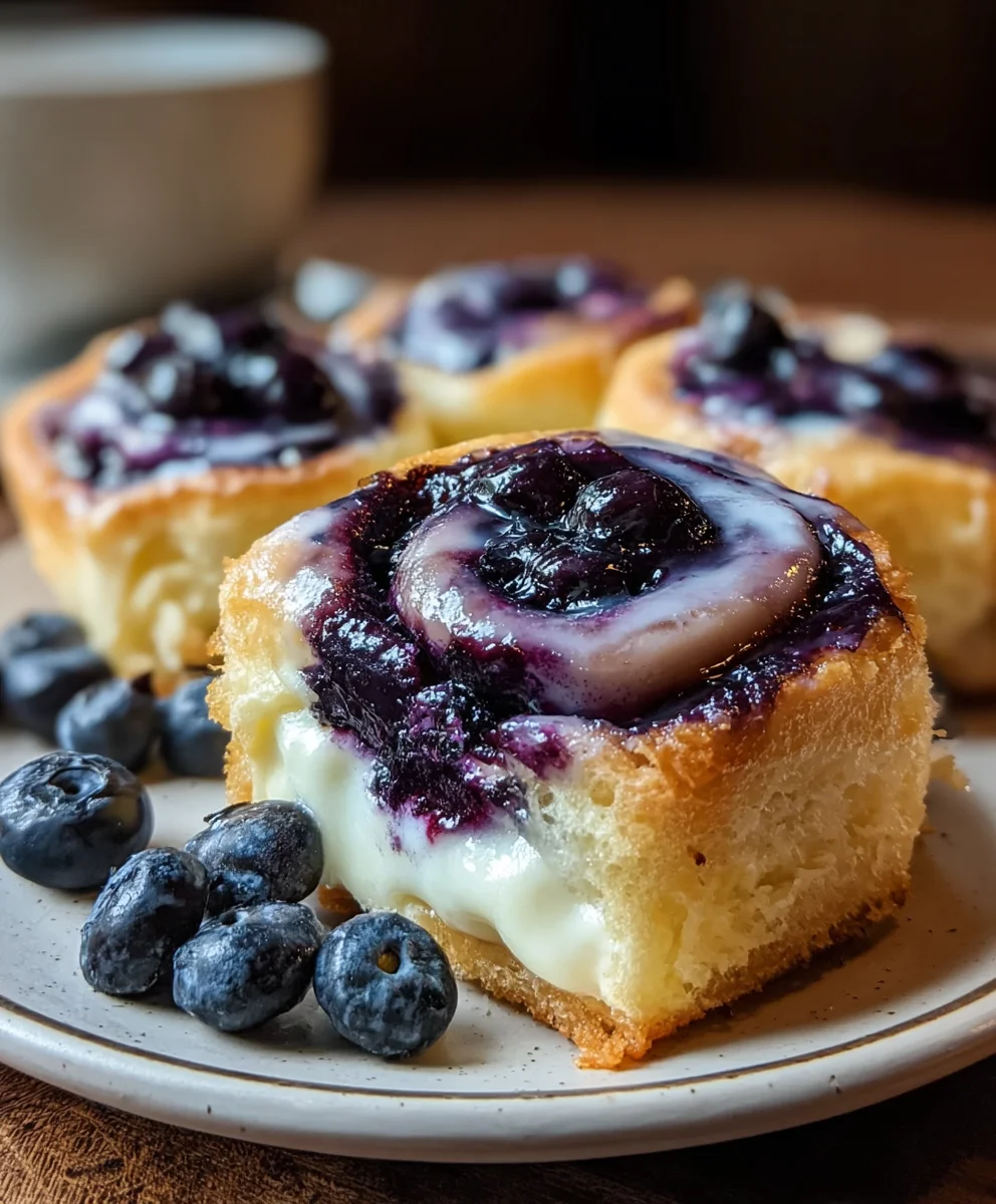 Easy Blueberry Cheesecake Rolls - Delicious Dessert