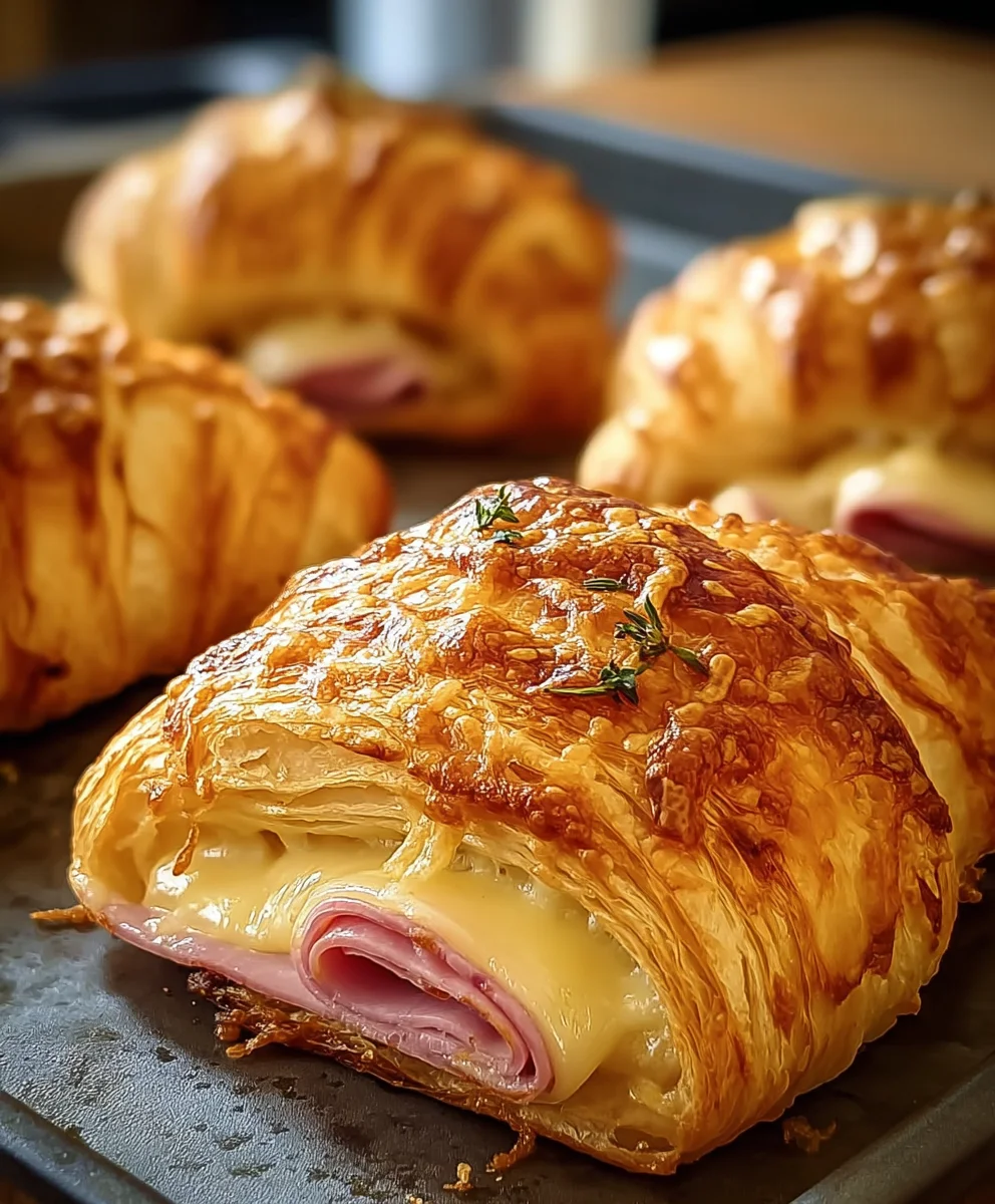 Beef Beef Ham Cheese Croissants Baked Delicious