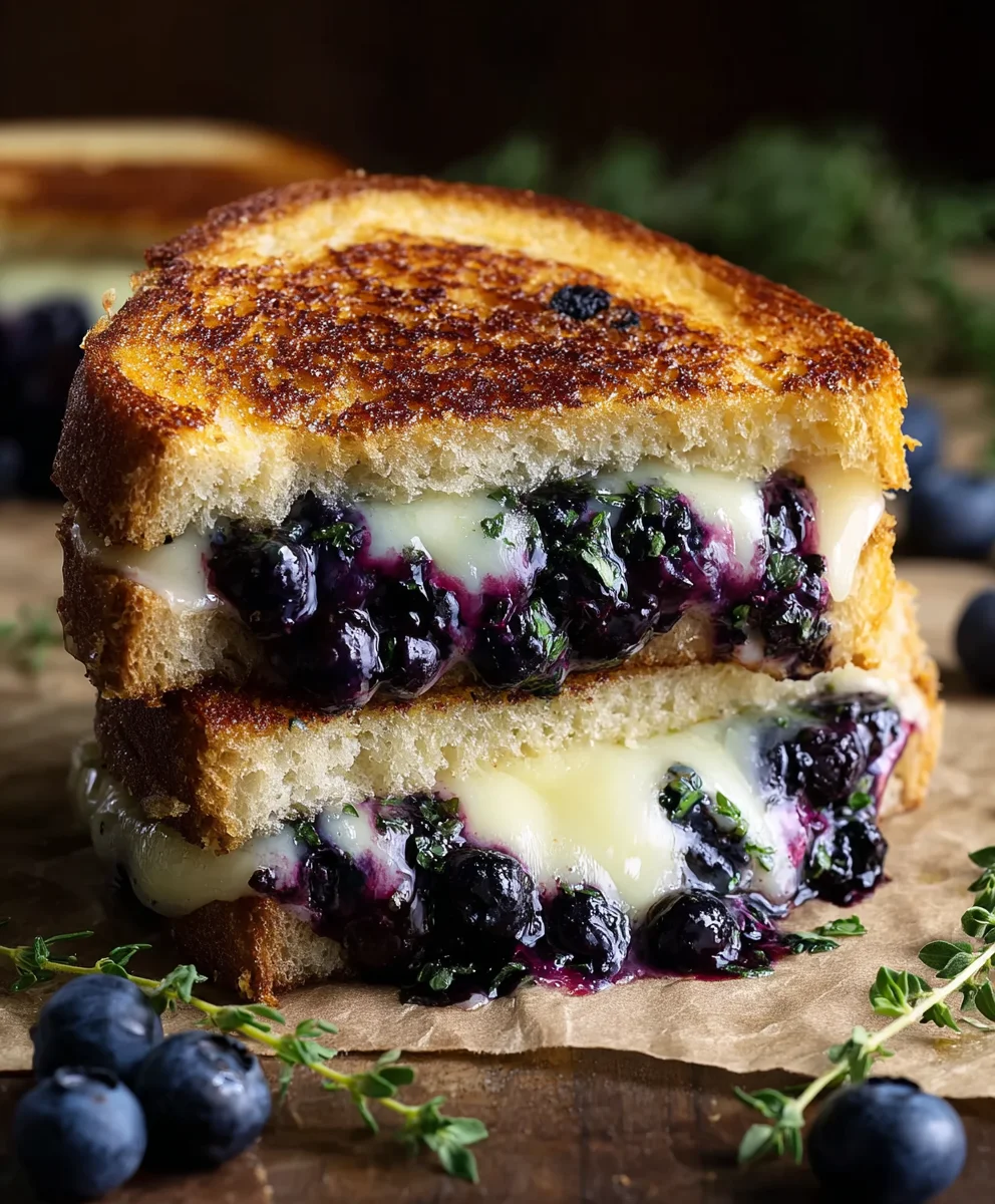 Blueberry White Cheddar Grilled Cheese Recipe