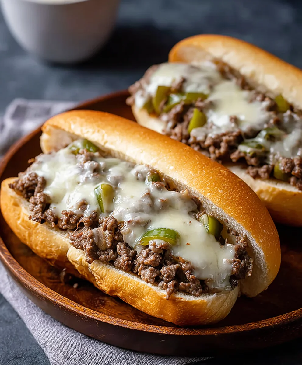 Easy Ground Beef Philly Cheesesteak Recipe