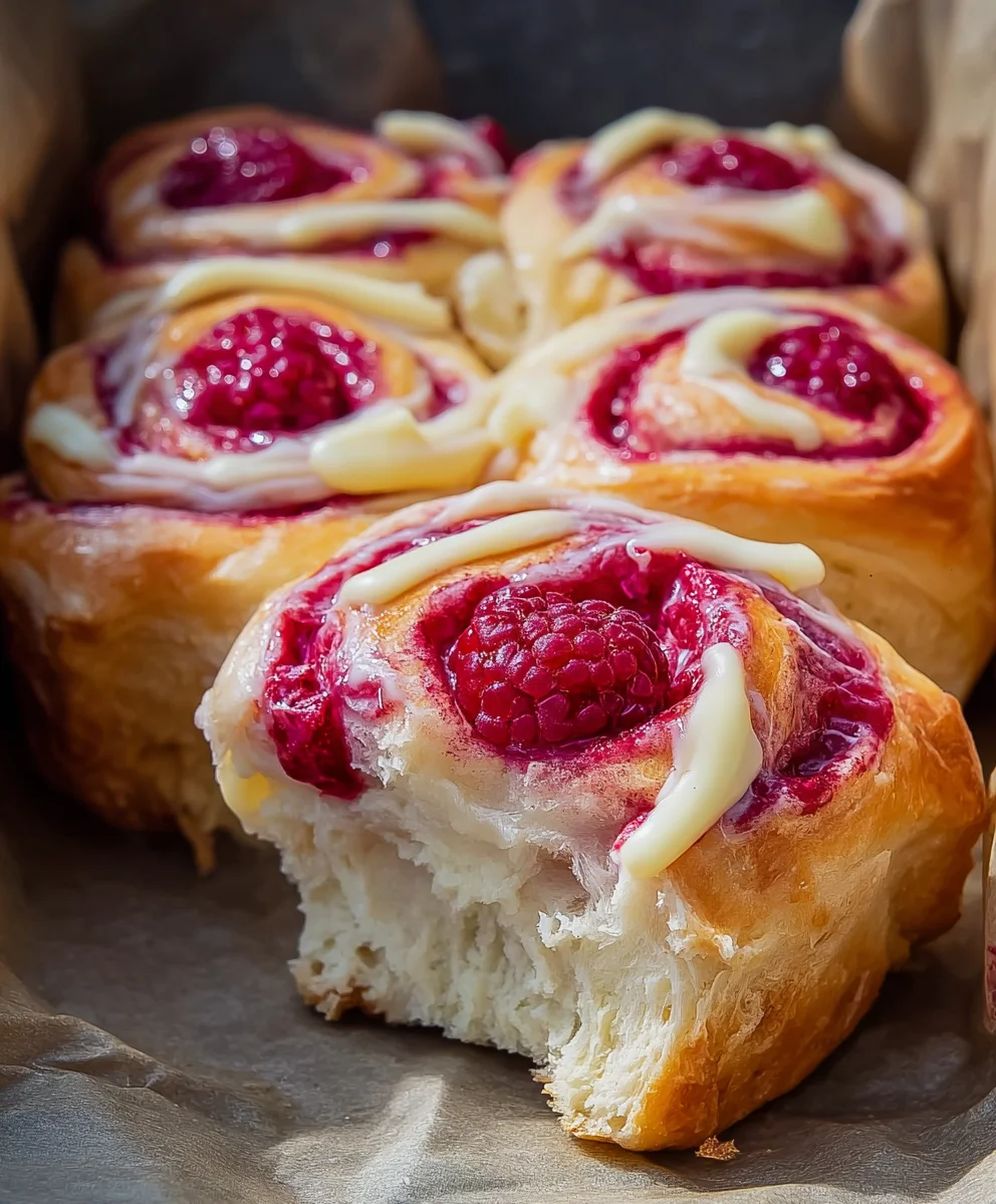 Brioche Raspberry Lemon Rolls - Sweet Citrus Treat