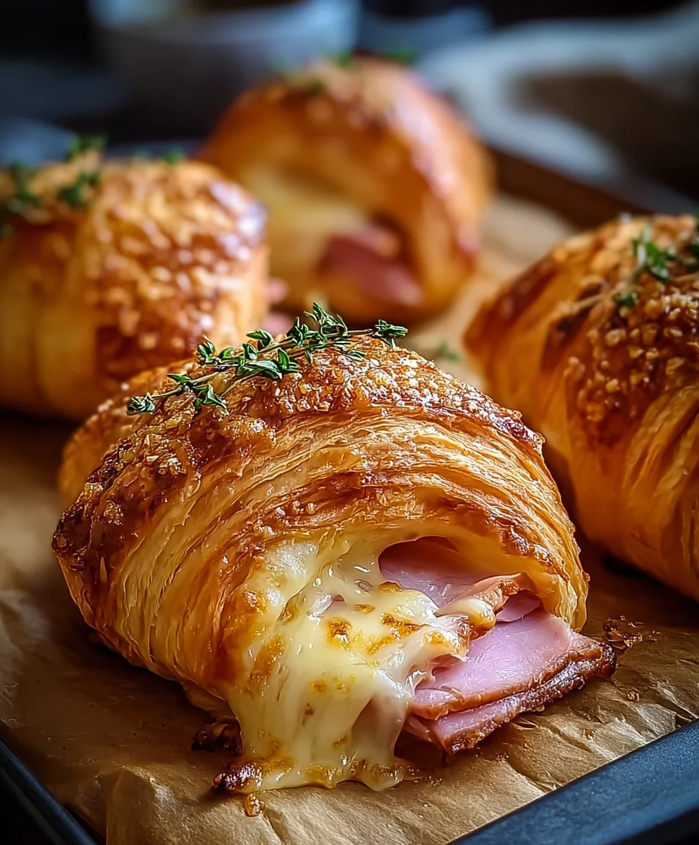 Beef Beef Ham Cheese Croissants Baked Delicious