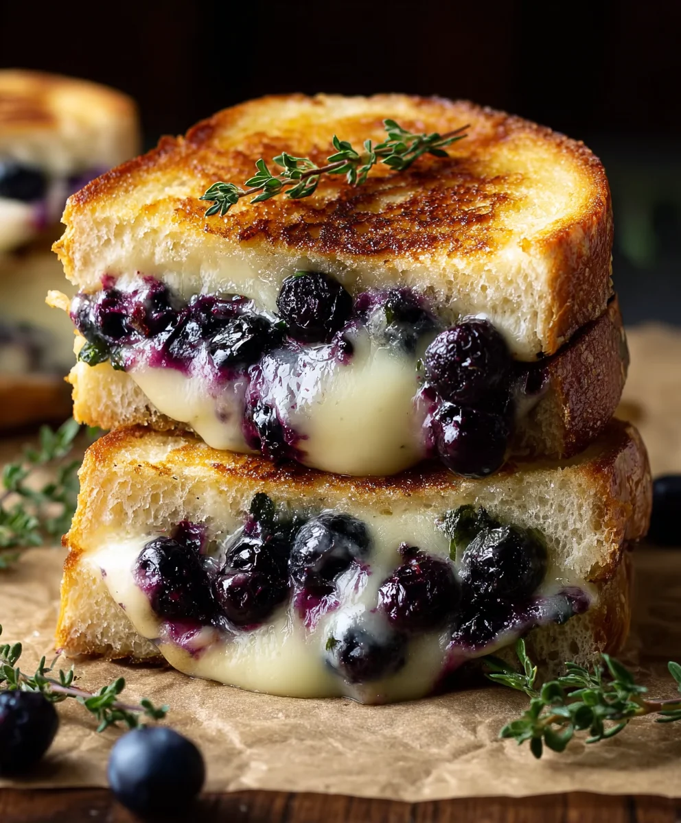 Blueberry White Cheddar Grilled Cheese Recipe