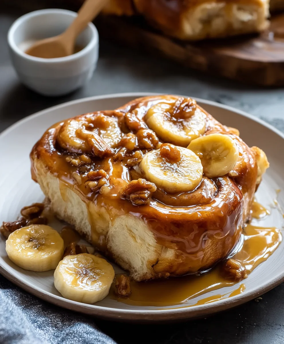 Bananas Foster Cinnamon Rolls-Dessert Perfection