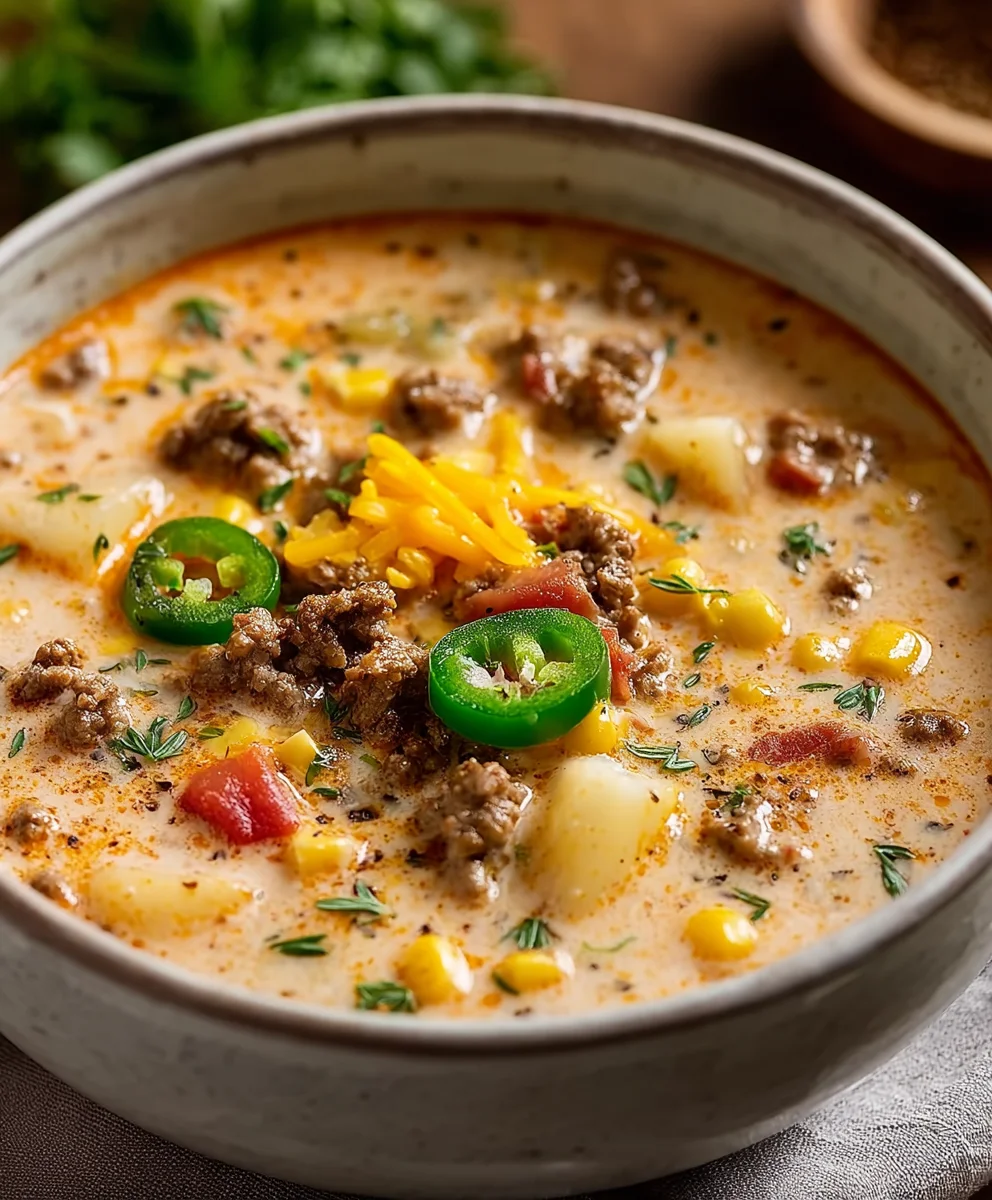 Creamy Cowboy Soup - Hearty Beef & Family Favorite