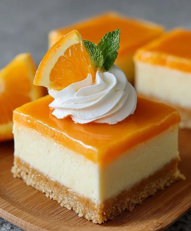 Orange Creamsicle Cheesecake Bars