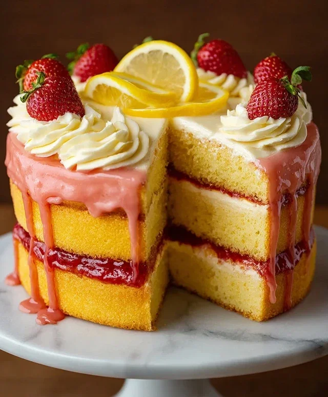 Strawberry Lemonade Cake