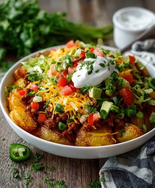Loaded Potato Taco Bowl