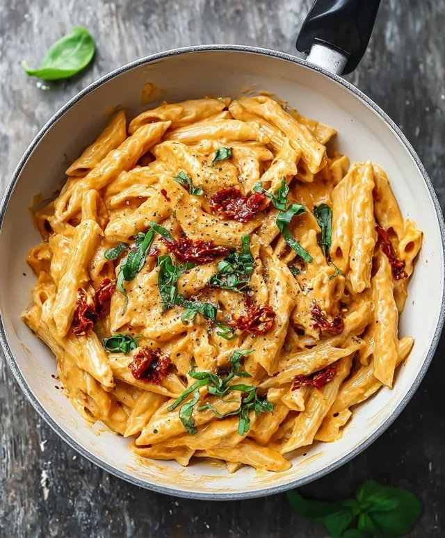 Vegan Creamy Sun Dried Tomato Pasta Recipe