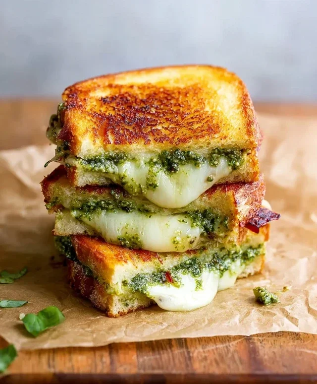 Sourdough Pesto Grilled Cheese