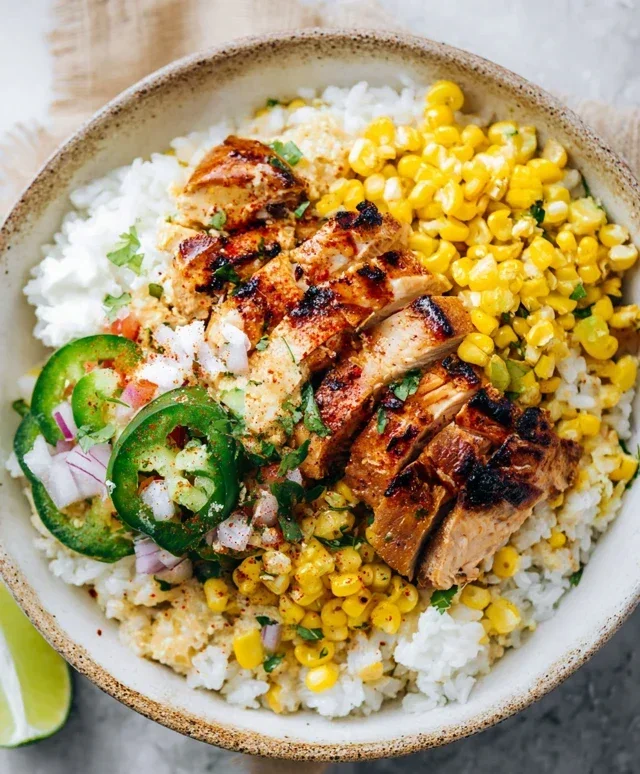 Street Corn Chicken Rice Bowl Recipe