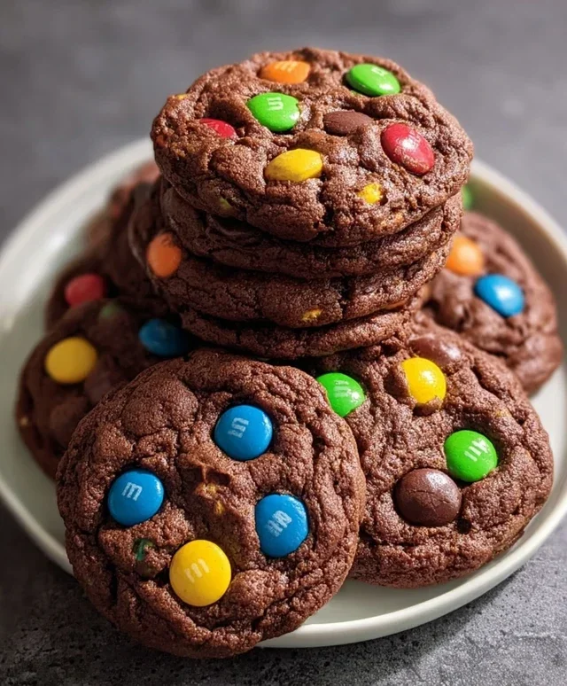 Chocolate M&M Cookies