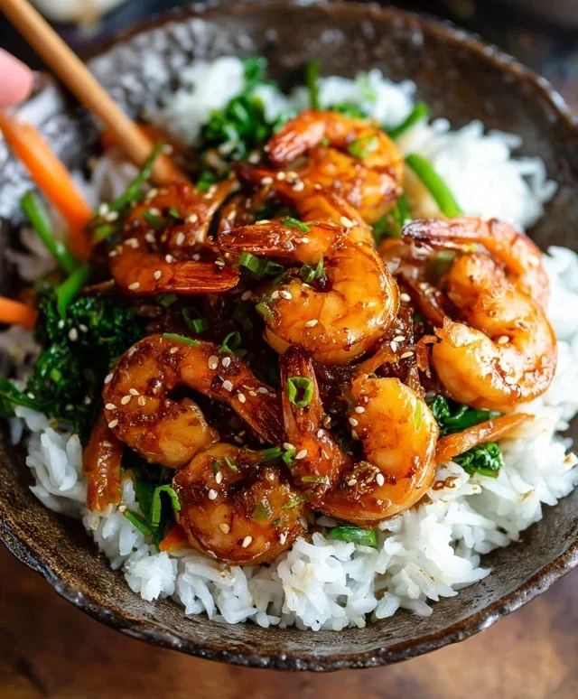 Honey Garlic Shrimp Bowls