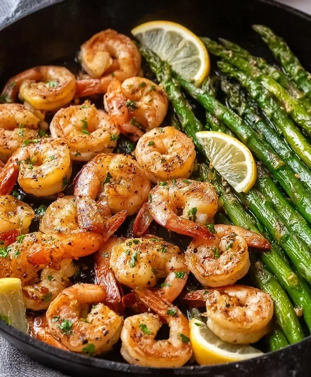 Lemon Garlic Shrimp and Asparagus (20-Minutes)
