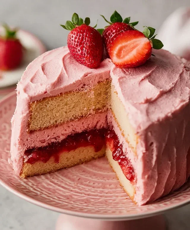 Small-batch Vegan Strawberry Cake
