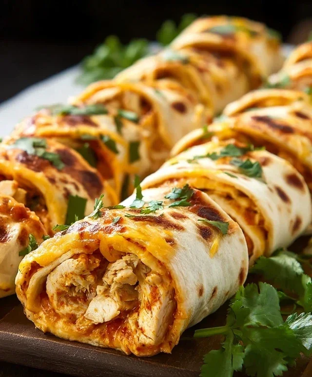 Chicken Enchilada Roll Ups