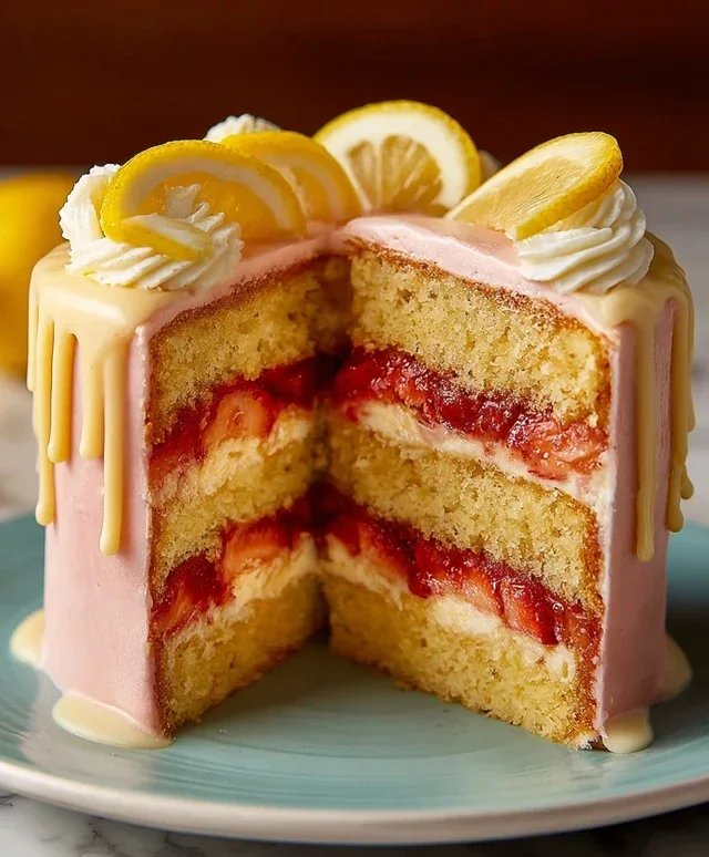 Strawberry Lemonade Cake