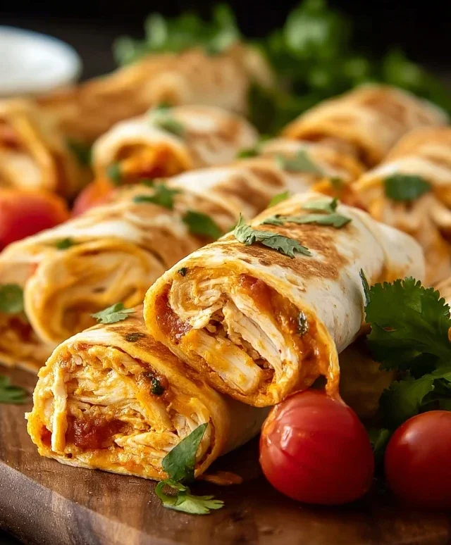 Chicken Enchilada Roll Ups