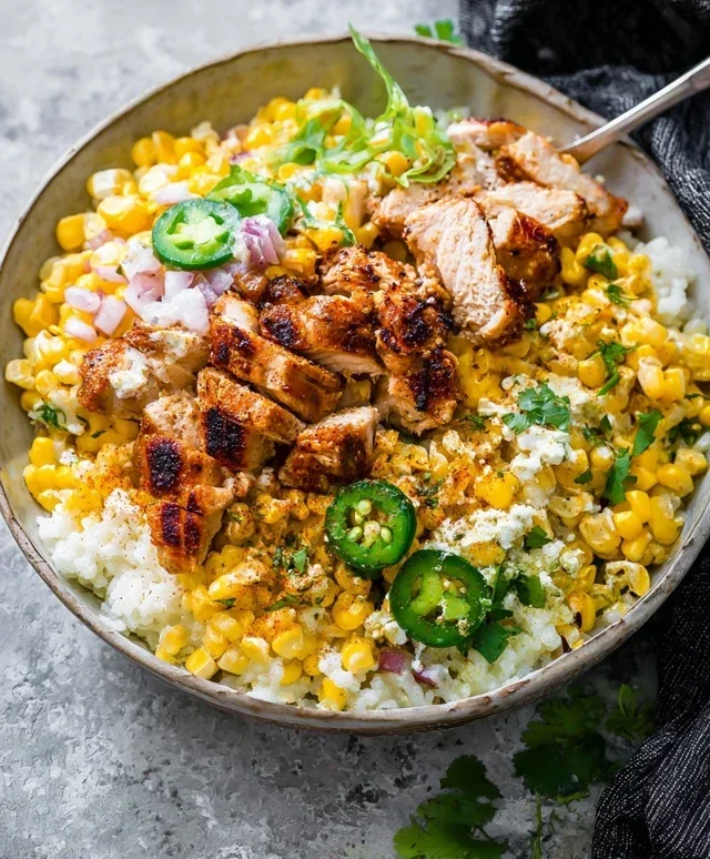Street Corn Chicken Rice Bowl Recipe
