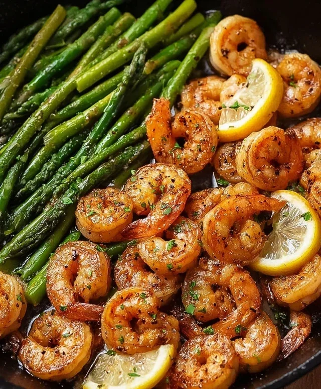 Lemon Garlic Shrimp and Asparagus (20-Minutes)