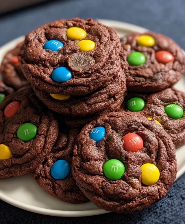 Chocolate M&M Cookies