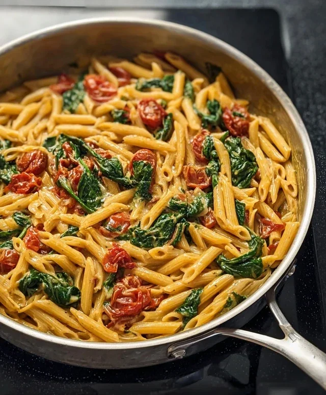One-Pot Spinach Tomato Pasta