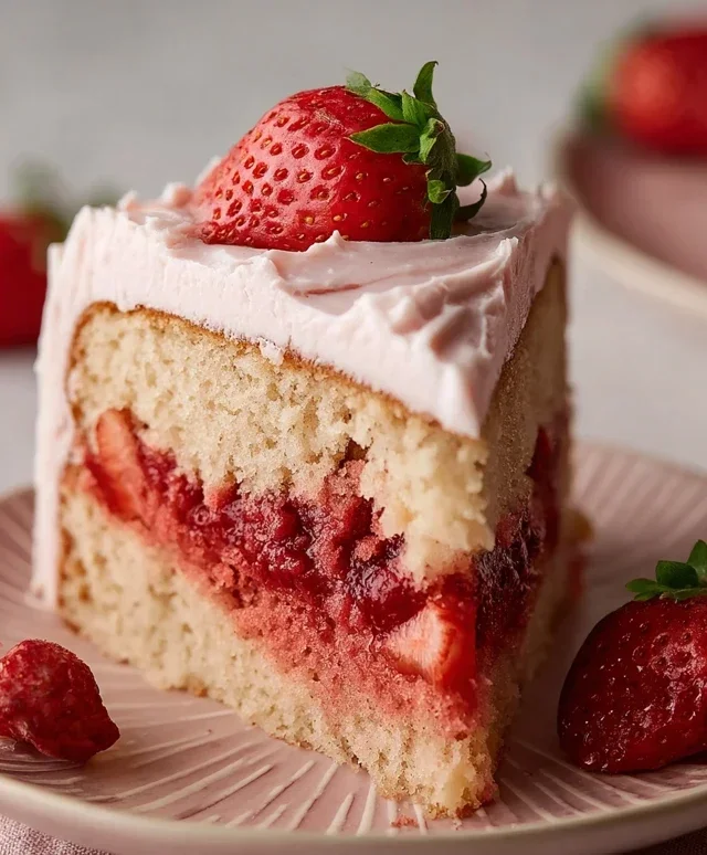 Small-batch Vegan Strawberry Cake