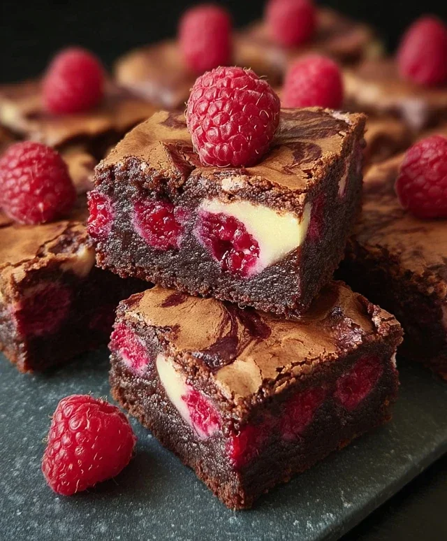 Raspberry Swirl Brownies