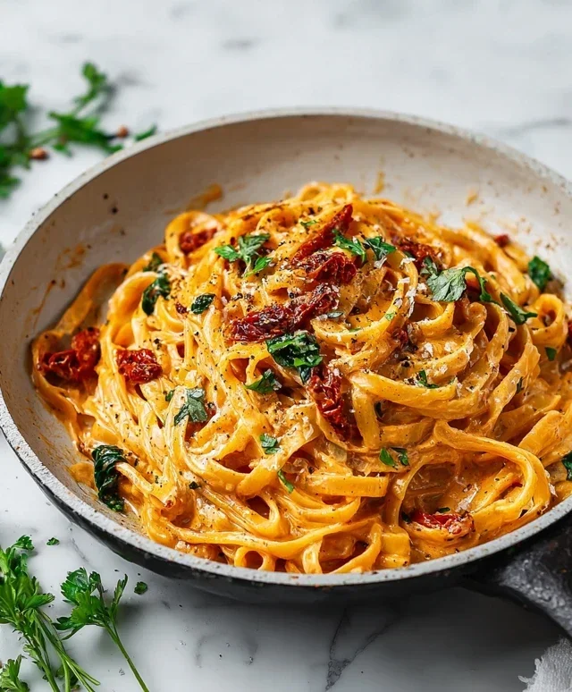Vegan Creamy Sun Dried Tomato Pasta Recipe