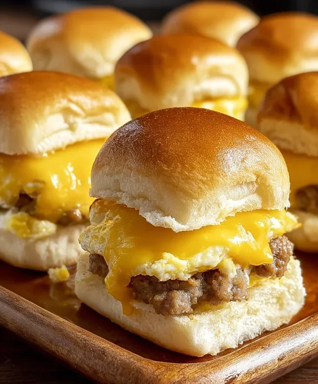 Sausage Egg and Cheese Breakfast Sliders