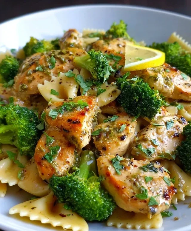 Cowboy Butter Lemon Bowtie Chicken with Broccoli Bliss