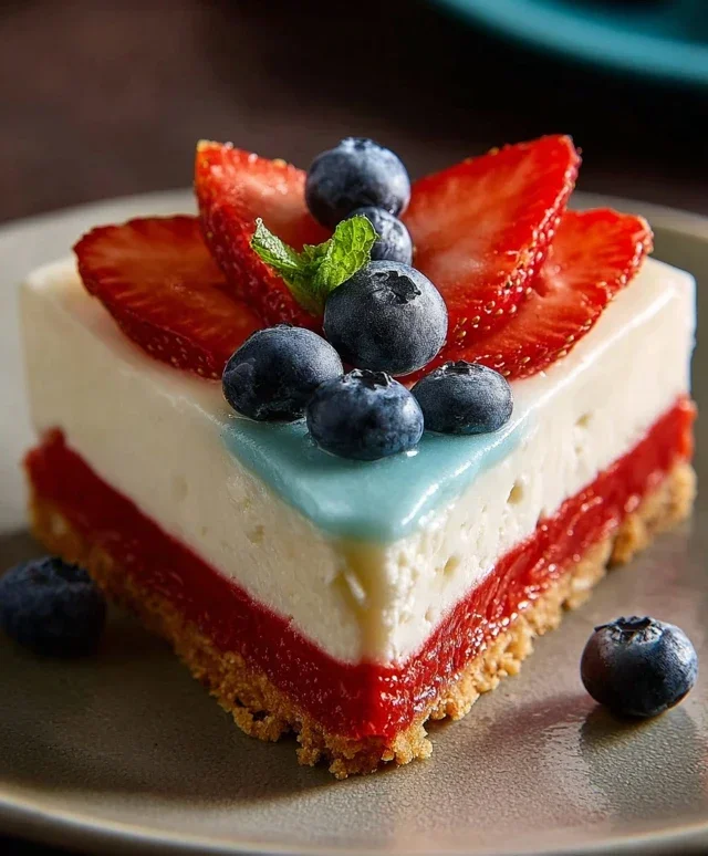 No Bake Patriotic Cheesecake