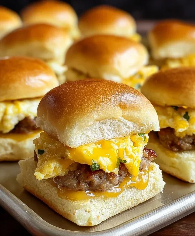 Sausage Egg and Cheese Breakfast Sliders
