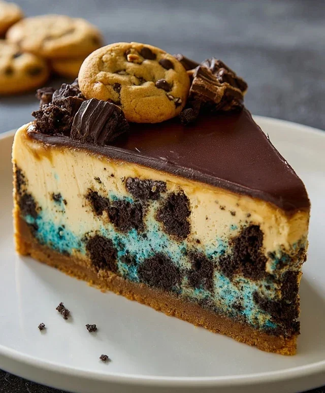 Cookie Monster Cheesecake
