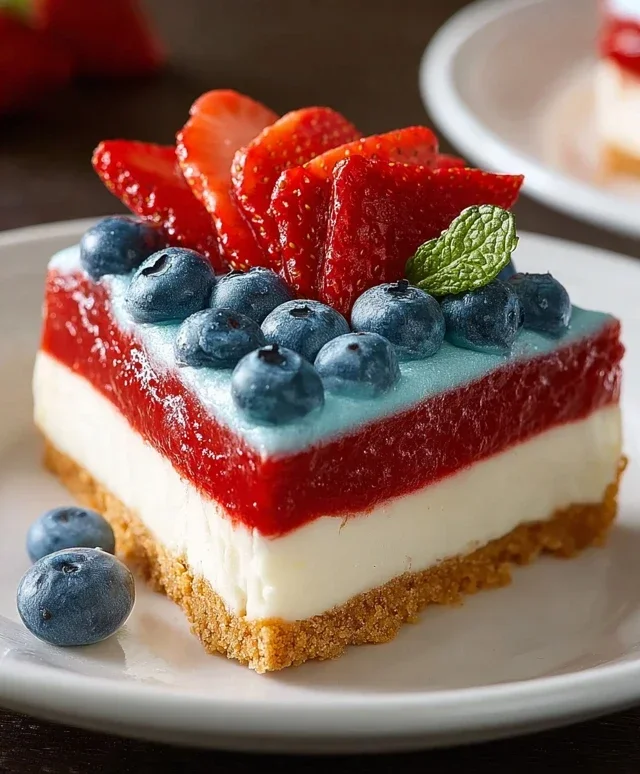 No Bake Patriotic Cheesecake