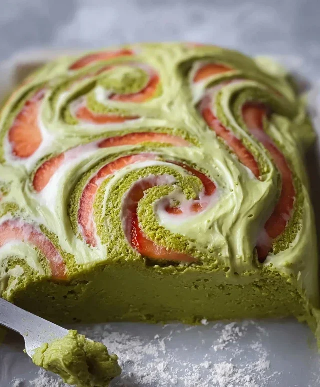 Strawberry Matcha Latte Rolls