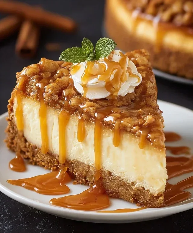 Apple Crisp Cheesecake Delight