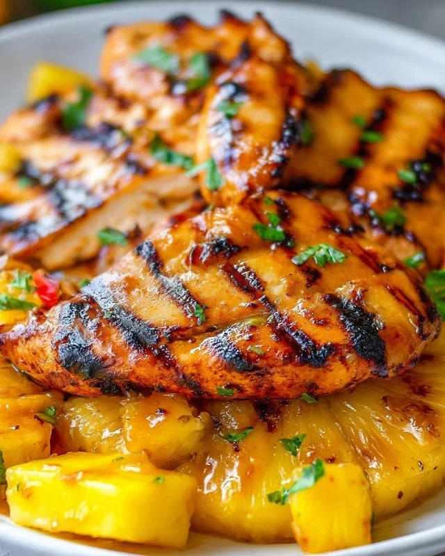 Grilled Mango Pineapple Chicken