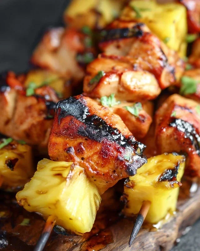 Pineapple Chicken Kebabs Recipe