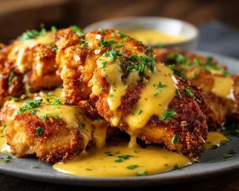 Pretzel Chicken with Mustard-Cheddar Sauce: An Amazing Ultimate Recipe