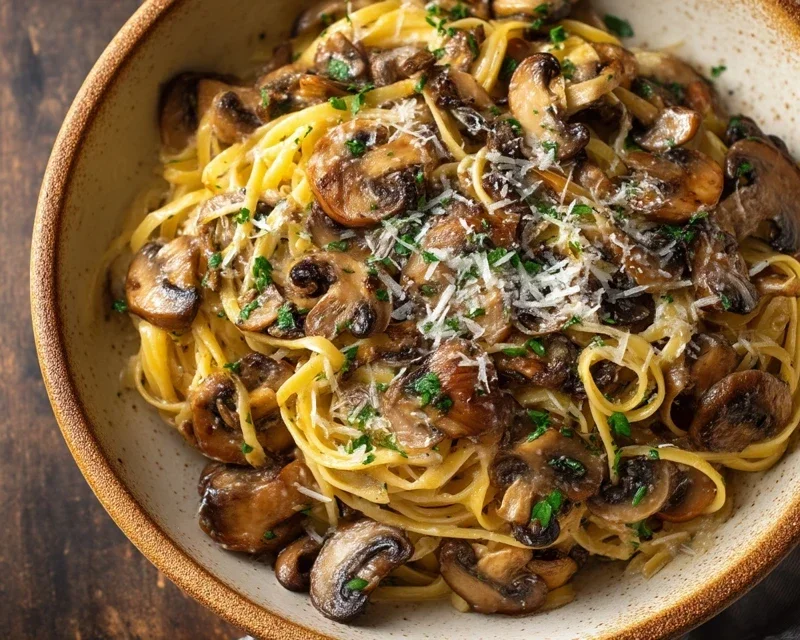 Garlic Mushroom Pasta