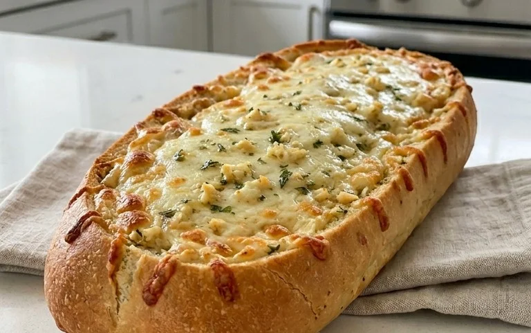BEST CHEESY GARLIC BREAD RECIPE